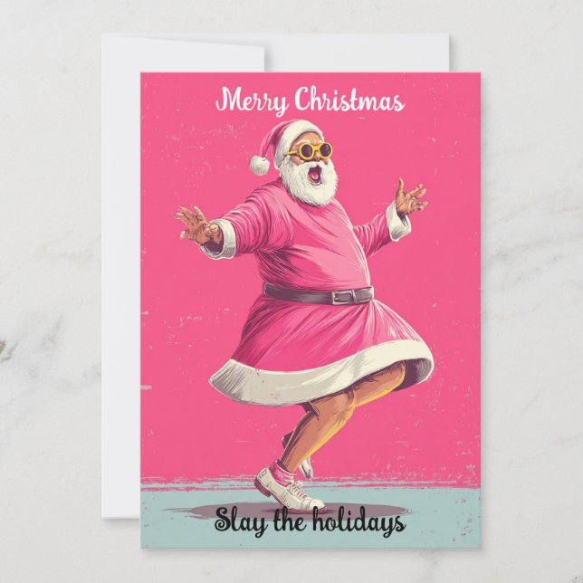 Merry Christmas Humor Santa | Holidays greeting  Holiday Card (Front)