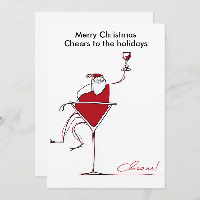 Merry Christmas Humor Santa | Holidays greeting  Holiday Card (Front/Back)