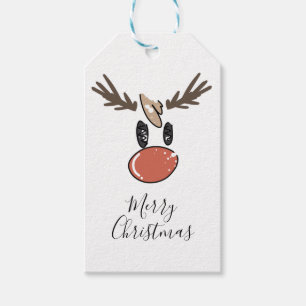 Merry Christmas Humour Funny Reindeer Gift Tags
