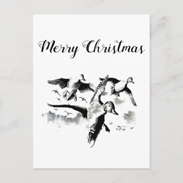 Merry Christmas Hunters Postcard (Front)