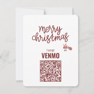 Merry Christmas I Accept VENMO Funny Holiday Card