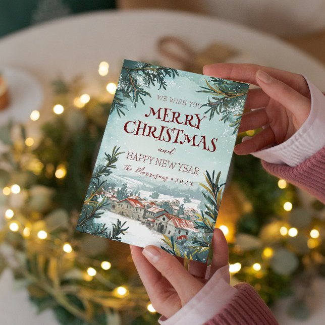 Merry Christmas I Happy New Year Winter  Holiday Card (Creator Uploaded)