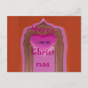 Merry Christmas I love You Heart Postcard