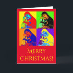 Merry Christmas! [icon 2] Holiday Card<br><div class="desc">Solemn,  yet colourful design based on painted icon,  inspired by the Orthodox representations of Madonna and Child and with strong pop art attitude.</div>