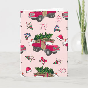 Merry Christmas Icon Pattern - Aesthetic Holiday  Card
