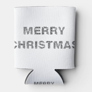 Merry Christmas II Black Can Cooler