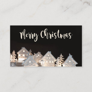 Merry Christmas  Illuminated Christmas Houses Enclosure Card