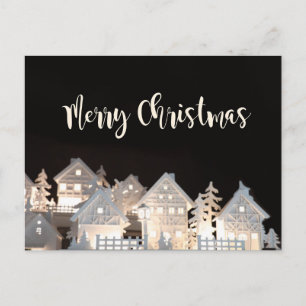 Merry Christmas  Illuminated Christmas Houses Postcard