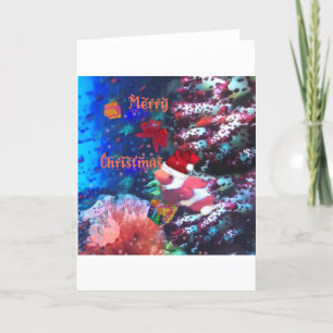 Merry Christmas in aquarium Holiday Card