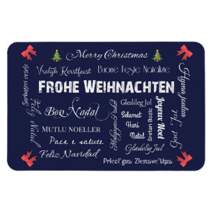 Merry Christmas in different languages! Magnet