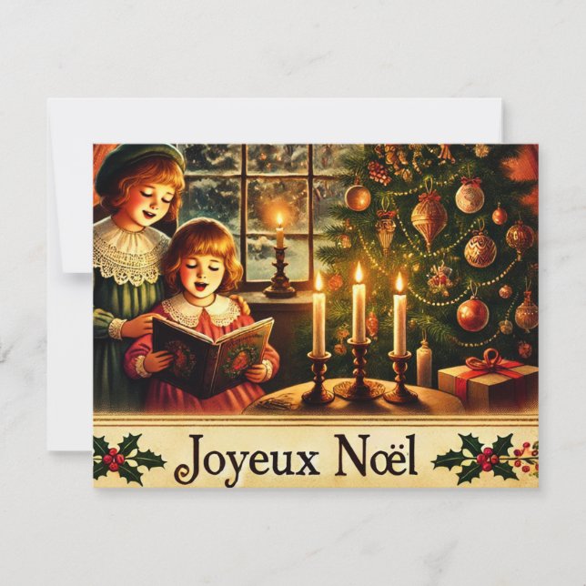 Merry Christmas in French Holiday Card (Front)