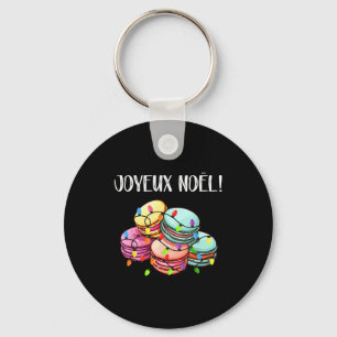 Merry Christmas In French _ Macarons Joyeux Noel  Key Ring