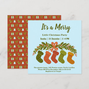Merry Christmas in Holly’s Boots Party Invitation