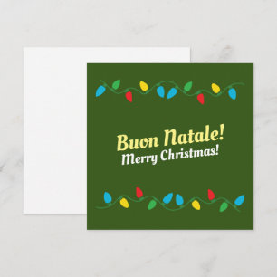 Merry Christmas in Italian Holiday Card