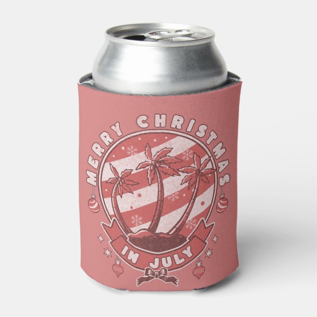 Merry Christmas in July Can Cooler (Can Front)