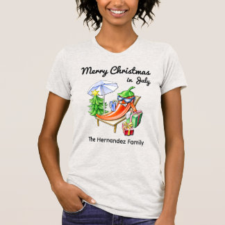 Merry Christmas in July Customisable Fun Summer T-Shirt