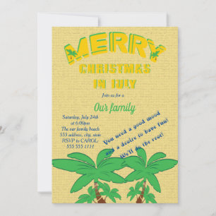 Merry Christmas in July party Invitation