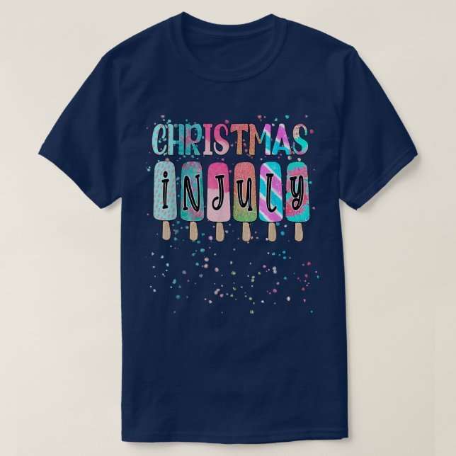 Merry Christmas in July popsicle ice cream hello s T-Shirt (Design Front)