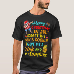 Merry Christmas In July Santa Beach Party Summer V T-Shirt