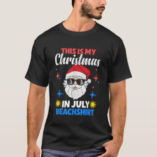 Merry Christmas In July Santa Claus in Summer Men  T-Shirt