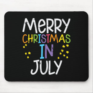 Merry Christmas In July Stars Summer Xmas Men Wome Mouse Mat