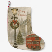 Merry Christmas in London Postcard Traveler Gift