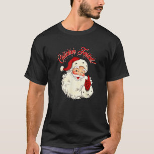 Merry Christmas in Romanian and Vintage Santa Clau T-Shirt