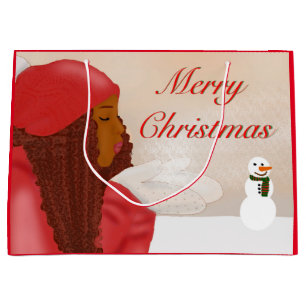 Merry Christmas in the Snow Large Gift Bag