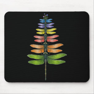 Merry Christmas Insect Dragonfly Xmas Tree  Mouse Mat