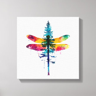 Merry Christmas insect Lover Xmas Dragonfly Christ Canvas Print