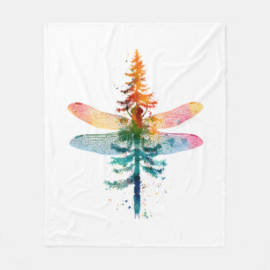 Merry Christmas insect Lover Xmas Dragonfly Christ Fleece Blanket