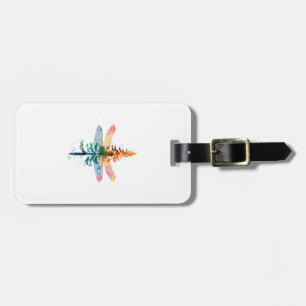 Merry Christmas insect Lover Xmas Dragonfly Christ Luggage Tag