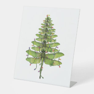 Merry Christmas insect Lover Xmas Dragonfly Pedestal Sign