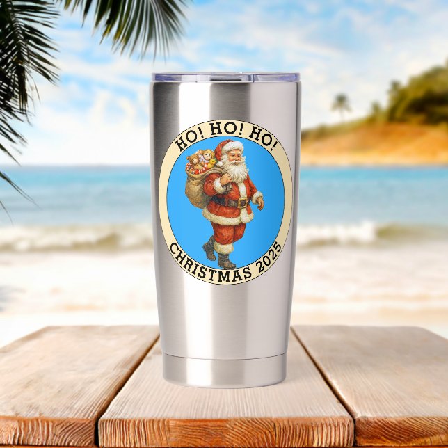 Merry Christmas Insulated Tumbler (Beach (Rotated))