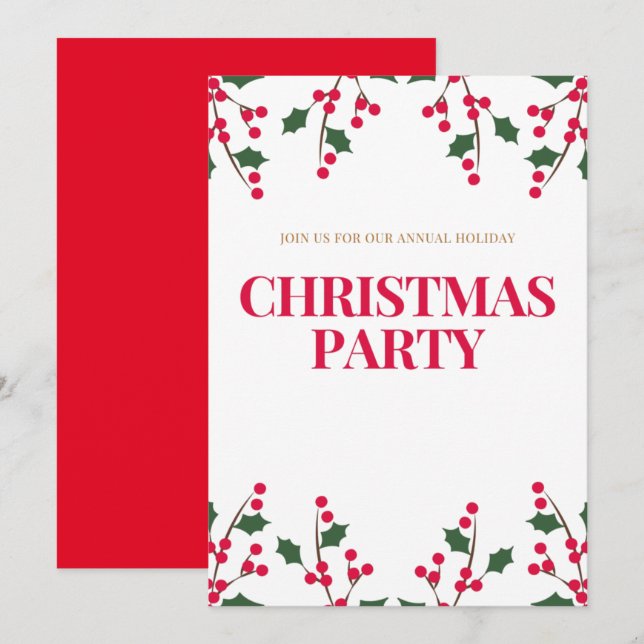 Merry Christmas invitation (Front/Back)