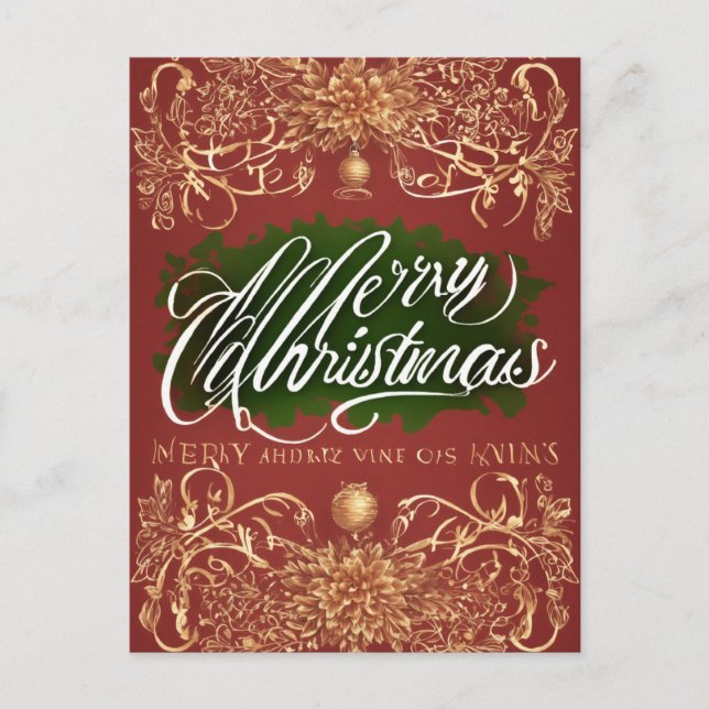 merry christmas invitation cards (Front)