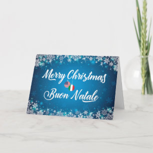 Merry Christmas Italian Card, Buon Natale Holiday Card