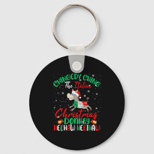 Merry Christmas Italian Funny Italian Santa Heehaw Key Ring