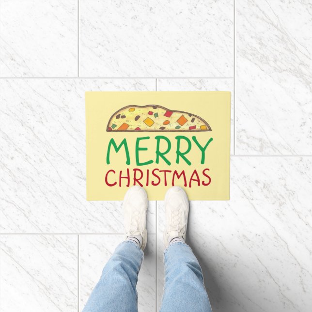 Merry Christmas Italian Holiday Biscotti Bakery Doormat (Indoor)