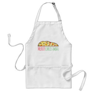Merry Christmas Italian Holiday Biscotti Baking Standard Apron
