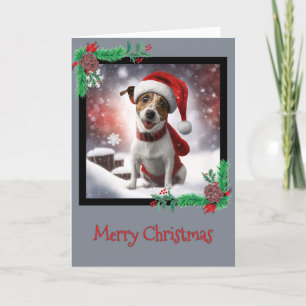 Merry Christmas Jack Russell Terrier Greeting Card