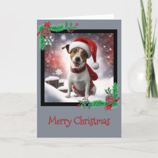 Merry Christmas Jack Russell Terrier Greeting Card
