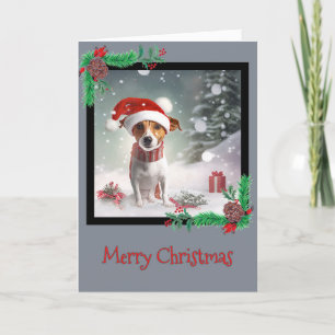 Merry Christmas Jack Russell Terrier Greeting Card