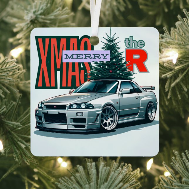 Merry Christmas - (JDM Legends) Metal Tree Decoration (Insitu)
