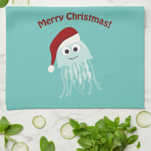 Merry Christmas! Jellyfish Tea Towel