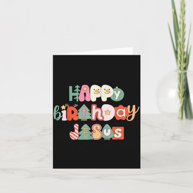 Merry Christmas Jesus Is The Gift To The World Chr Card (Front)