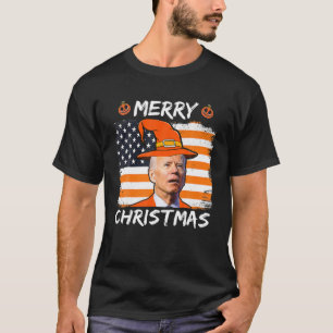 Merry Christmas Joe Biden Confused Funny Halloween T-Shirt