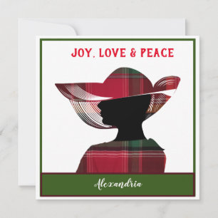 Merry Christmas Joy Love Peace Personalize Holiday Card