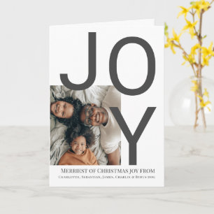 Merry Christmas Joy Personalised Photo Card