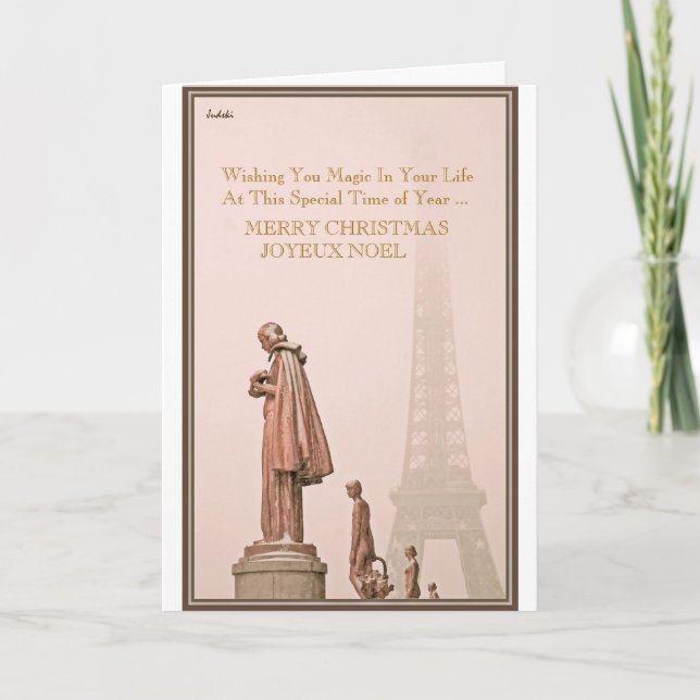 MERRY CHRISTMAS   JOYEUX NOEL  ... HOLIDAY CARD (Front)
